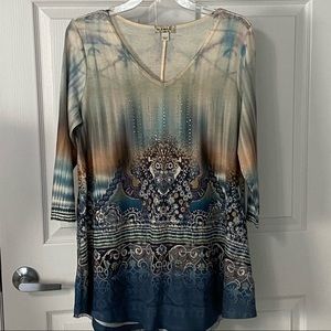 One World Hombre Top w/lace back